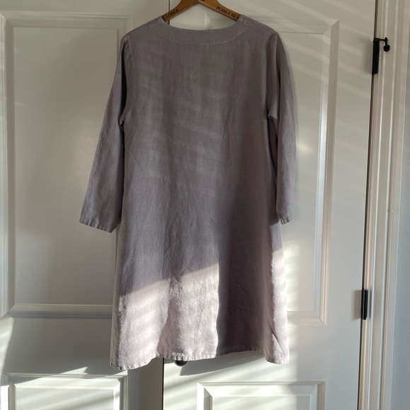 Match Point Grey Linen Dress - Picture 3 of 5